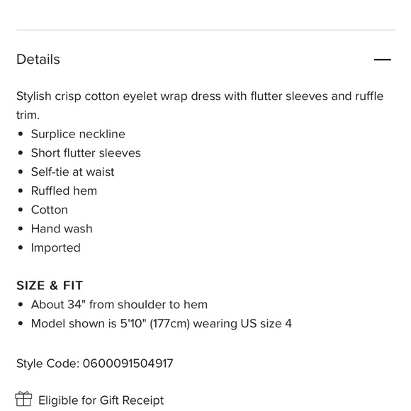 BNWT Jack by BB Dakota Eyelet Cotton Wrap Dress - Picture 12 of 12